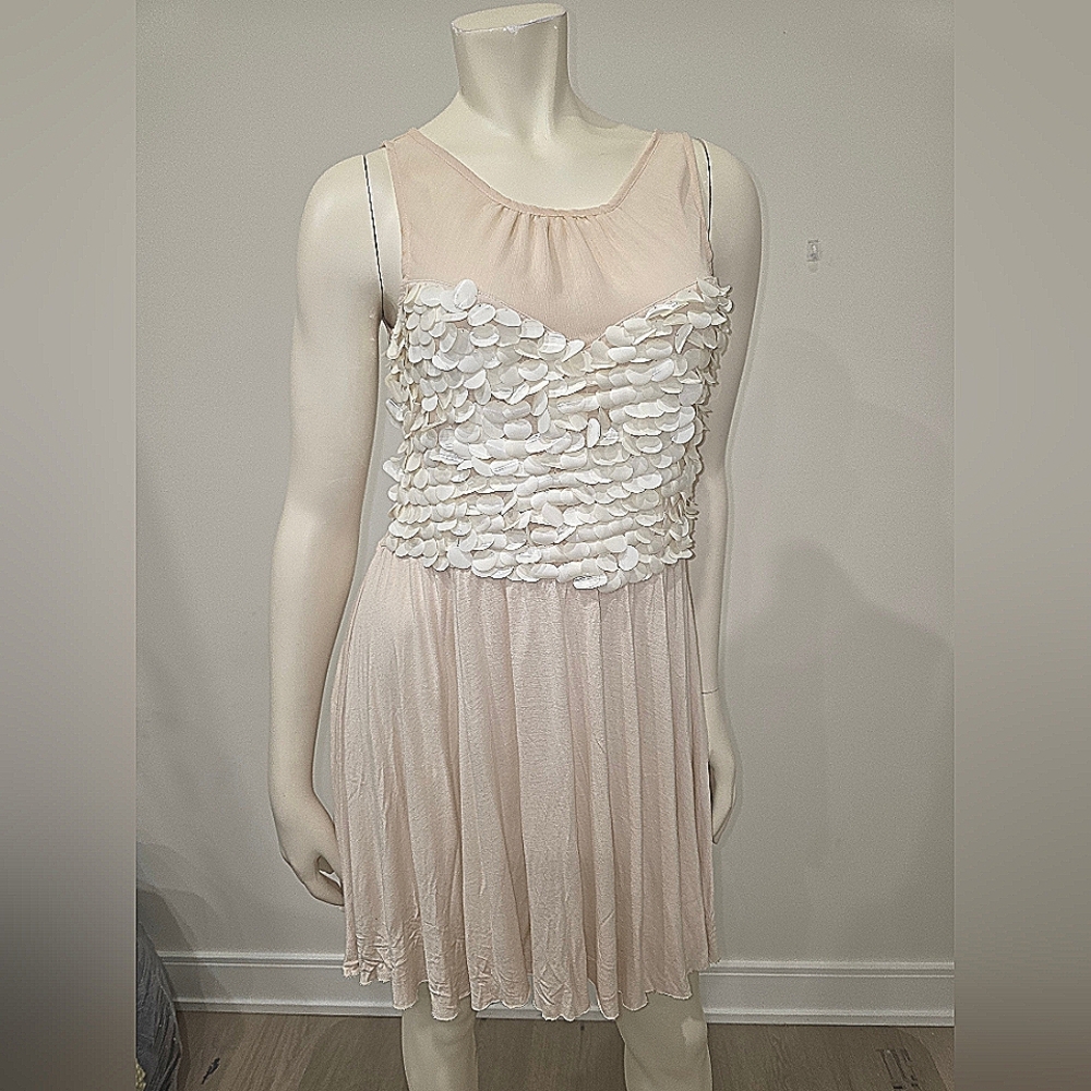 RIVER Island Mini Tunic Dress with Acrylic Petals Festival Beach